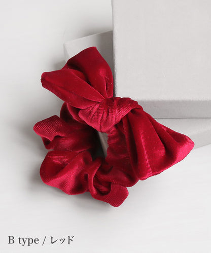 【今週末限定価格】blackdia ocean 2type ベロア リボンシュシュ