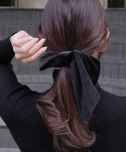 【今週末限定価格】blackdia ocean 2type ベロア リボンシュシュ