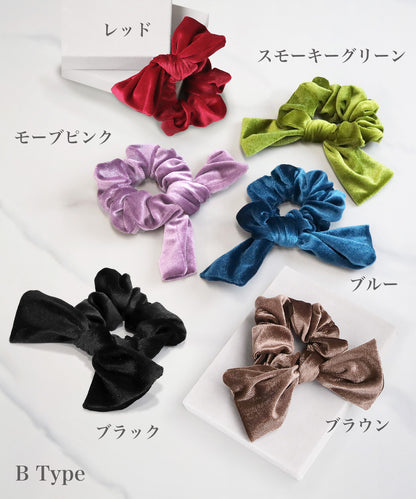 【今週末限定価格】blackdia ocean 3type ベロア リボンシュシュ