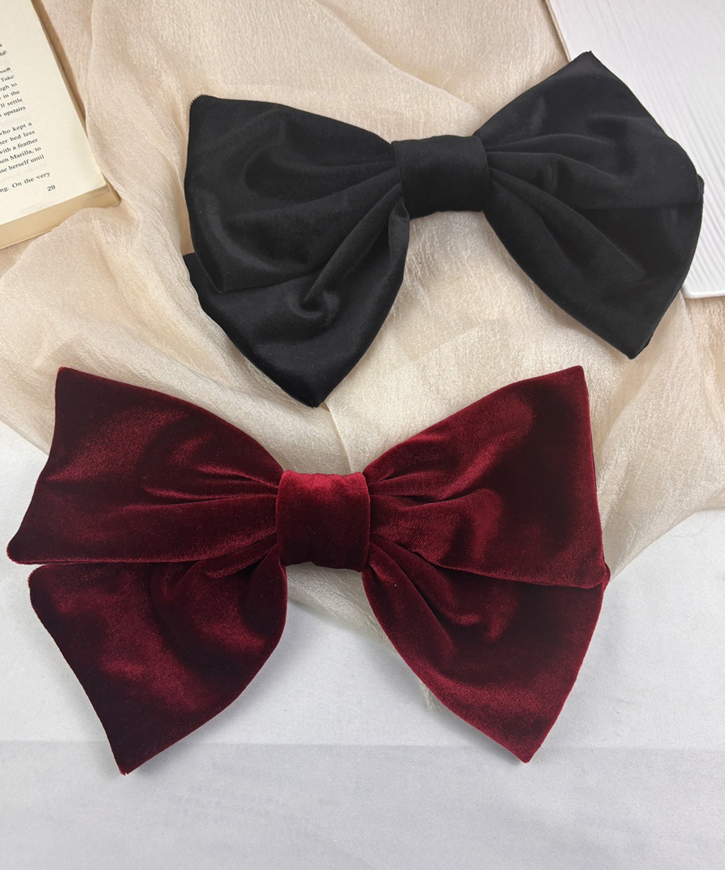 blackdia ocean ベロア リボン バレッタ