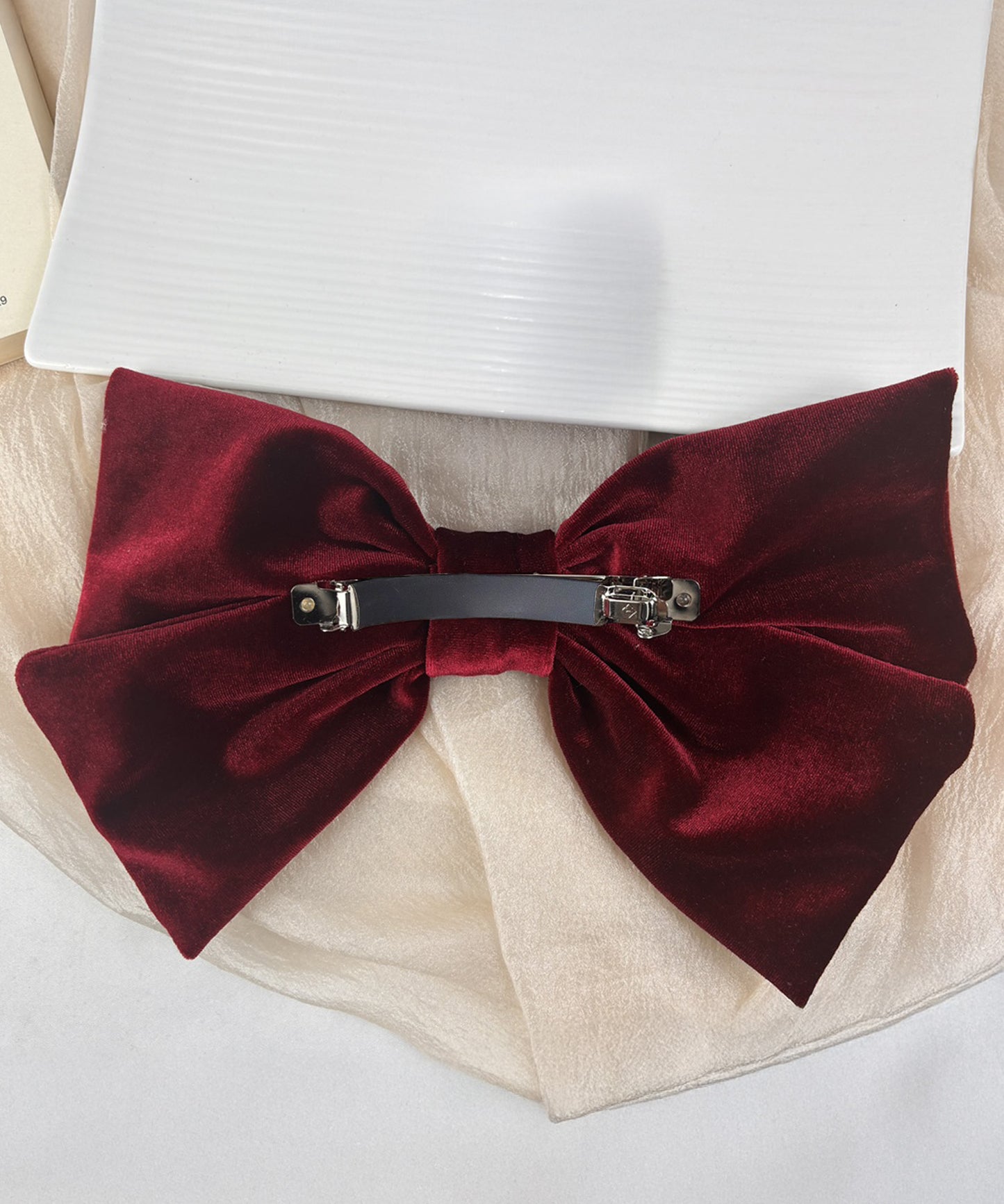 blackdia ocean ベロア リボン バレッタ