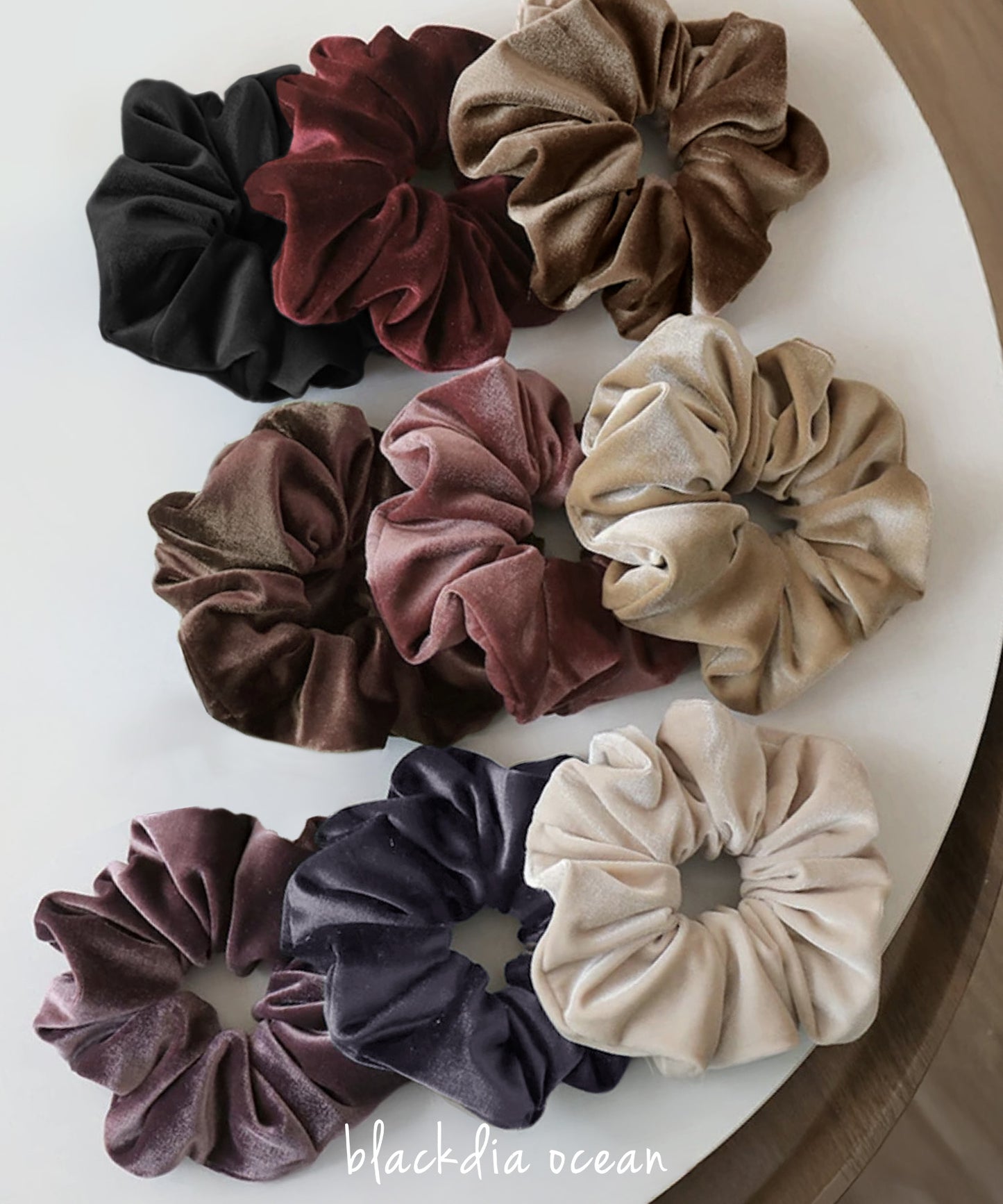 blackdia ocean 深みカラーふんわりベロアシュシュ