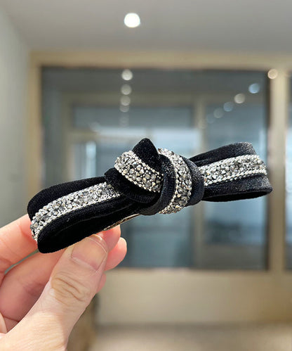 blackdia ocean ストーン付きベロアリボンシュシュ/バレッタ