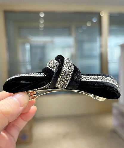 blackdia ocean ストーン付きベロアリボンシュシュ/バレッタ