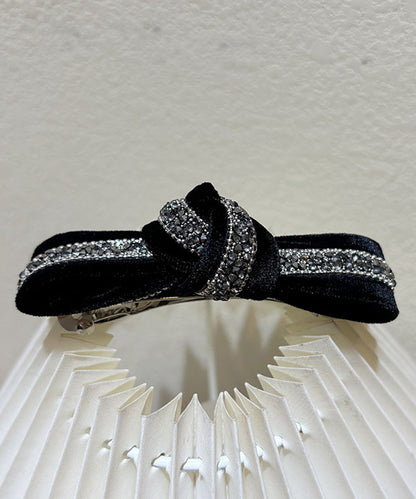 blackdia ocean ストーン付きベロアリボンシュシュ/バレッタ