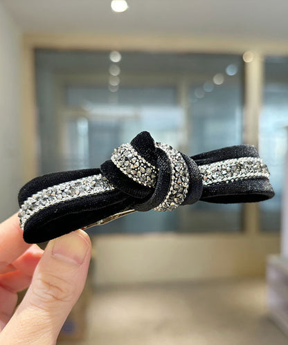 blackdia ocean ストーン付きベロアリボンシュシュ/バレッタ