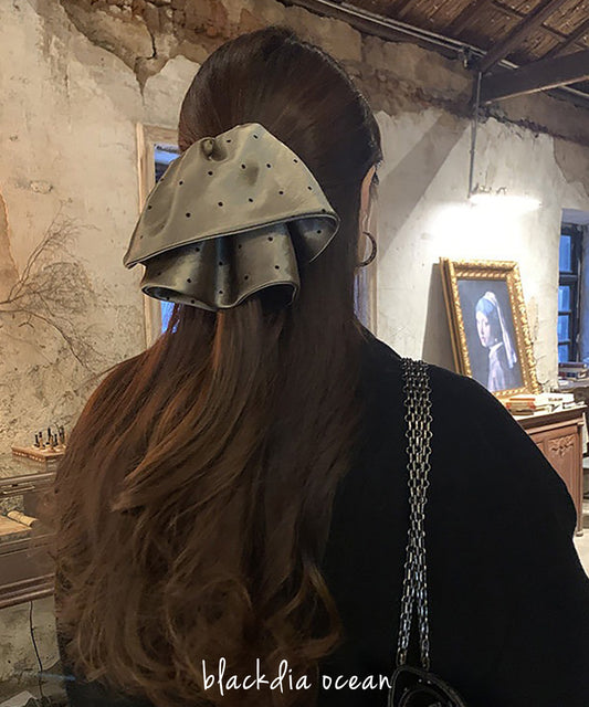 blackdia ocean サテン ドット ヘアクリップ