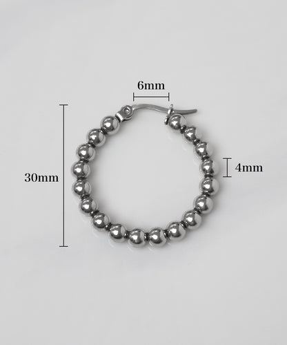 6/1 (Mon.) 10:00~販売【tomo様コラボ】メタルボールフープピアス