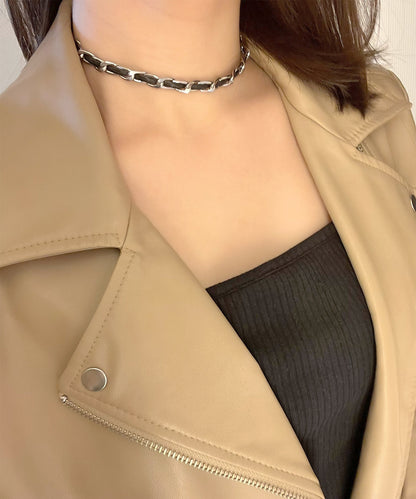 blackdia ocean レザーチェーンチョーカーネックレス