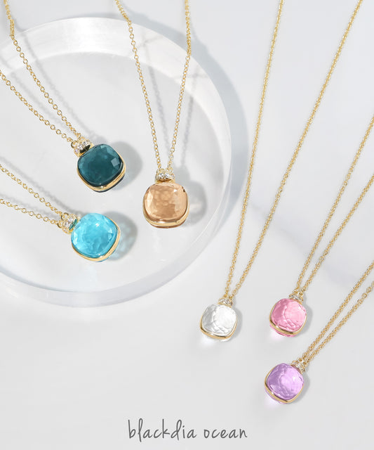 blackdia ocean ジルコニア クォーツボトル ネックレス( 2size / 10color )