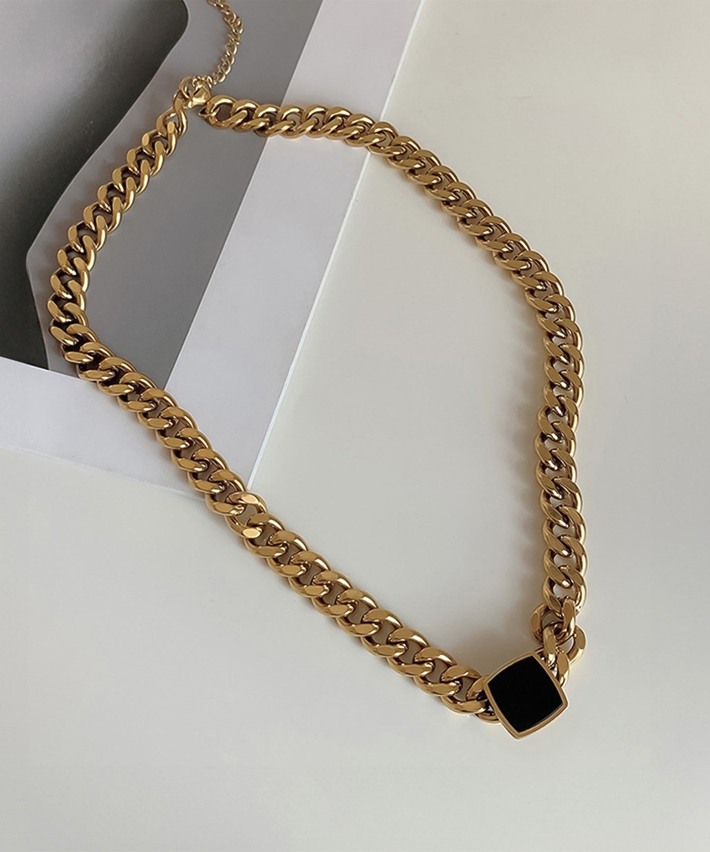 blackdia ocean ブラックスクエア チェーンネックレス