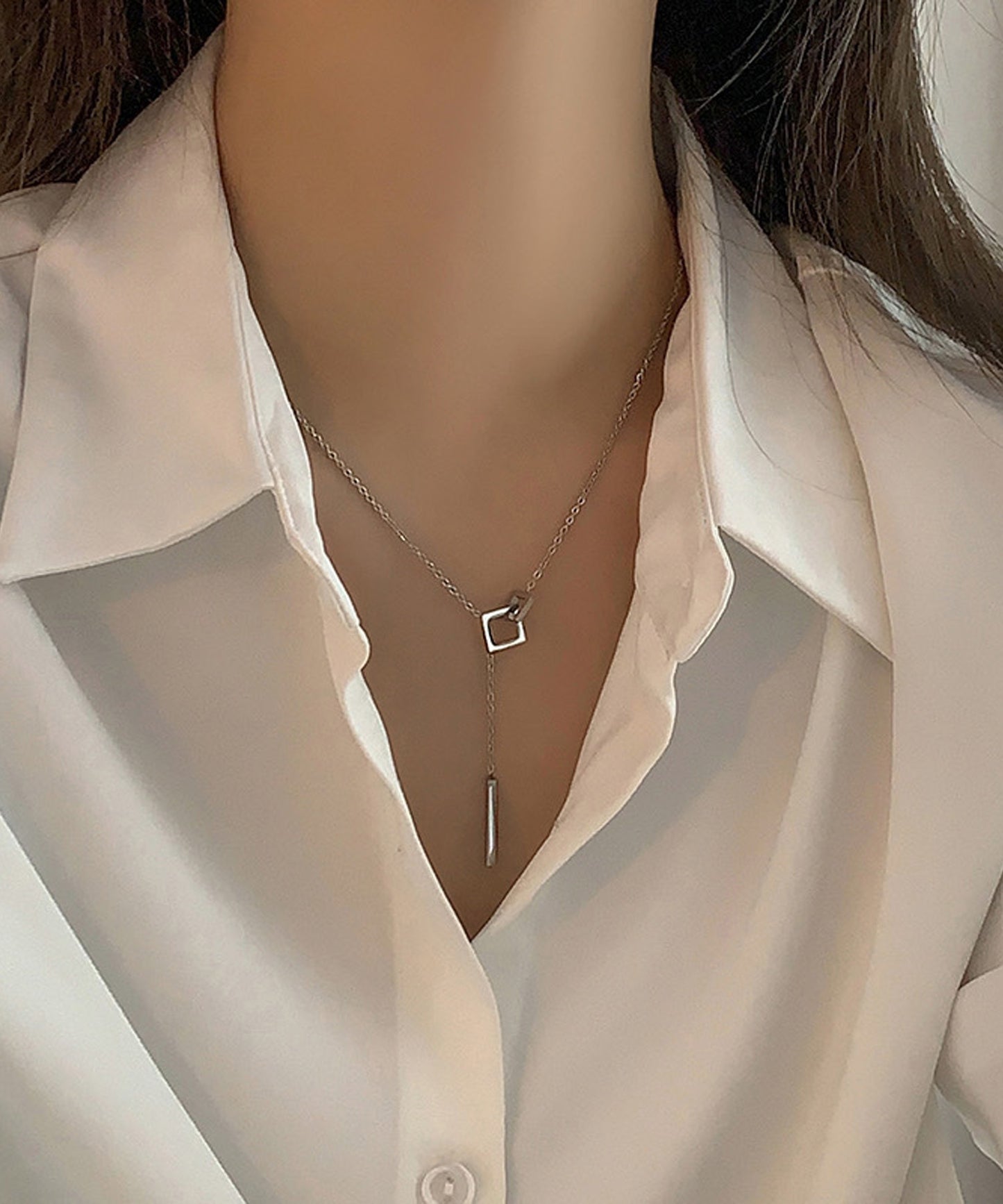 blackdia ocean ダブルスクエアチェーンネックレス