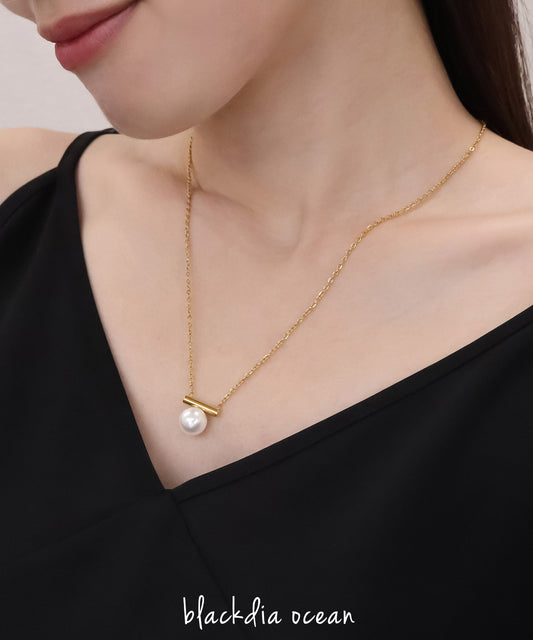 blackdia ocean メタルバー パール ネックレス ( 4color )