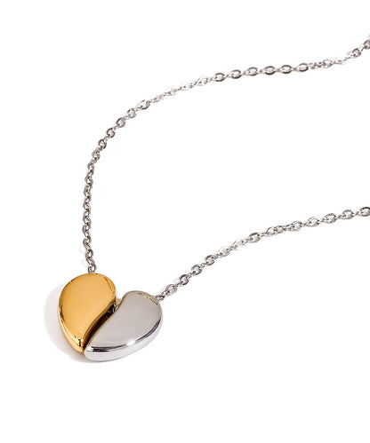 blackdia ocean バイカラー ハートネックレス