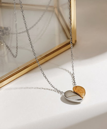 blackdia ocean バイカラー ハートネックレス