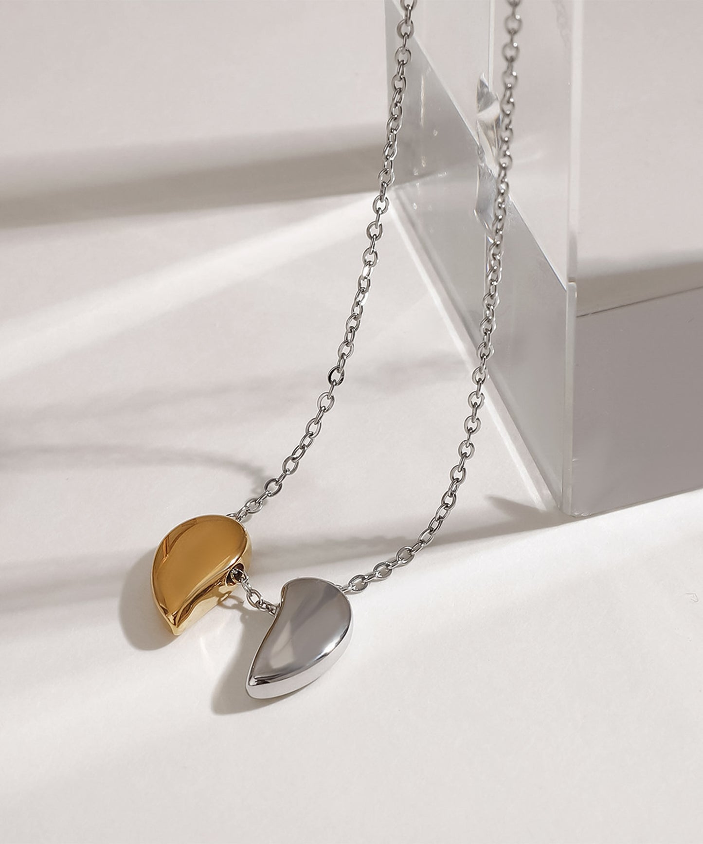 blackdia ocean バイカラー ハートネックレス