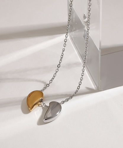 blackdia ocean バイカラー ハートネックレス