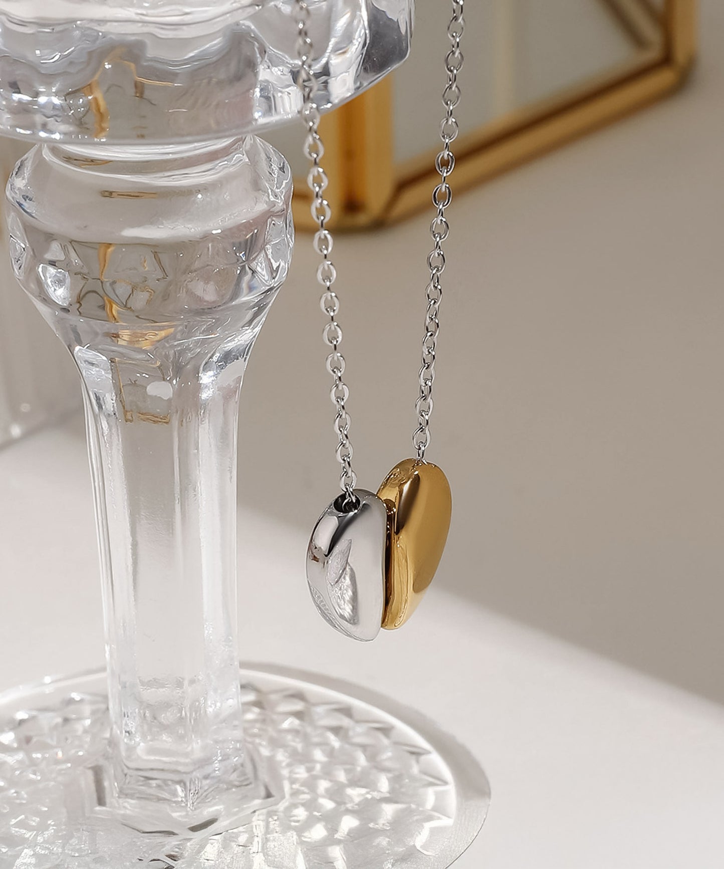 blackdia ocean バイカラー ハートネックレス