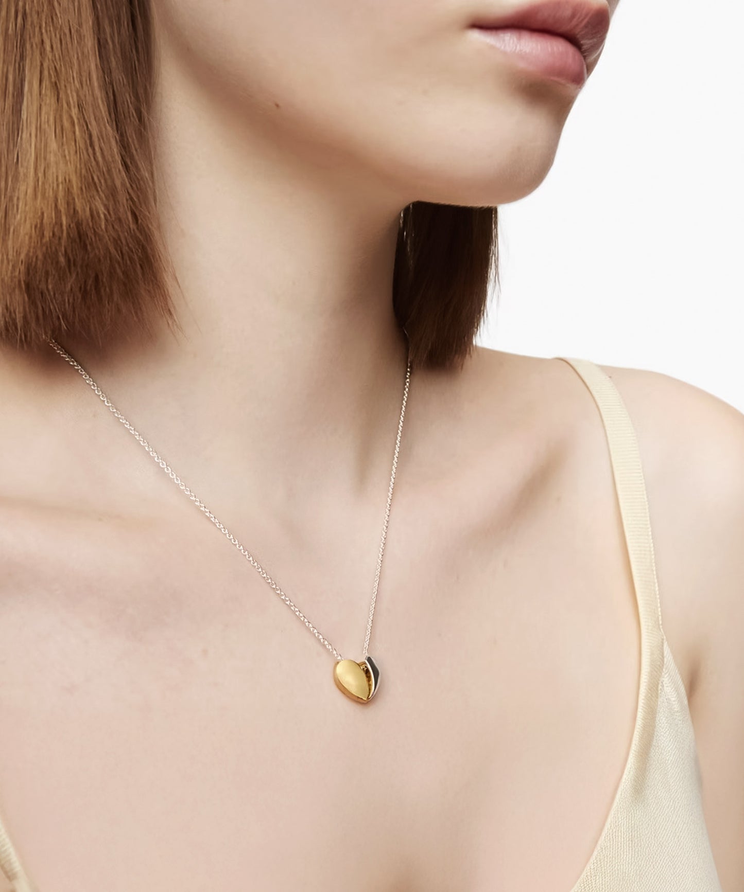 blackdia ocean バイカラー ハートネックレス