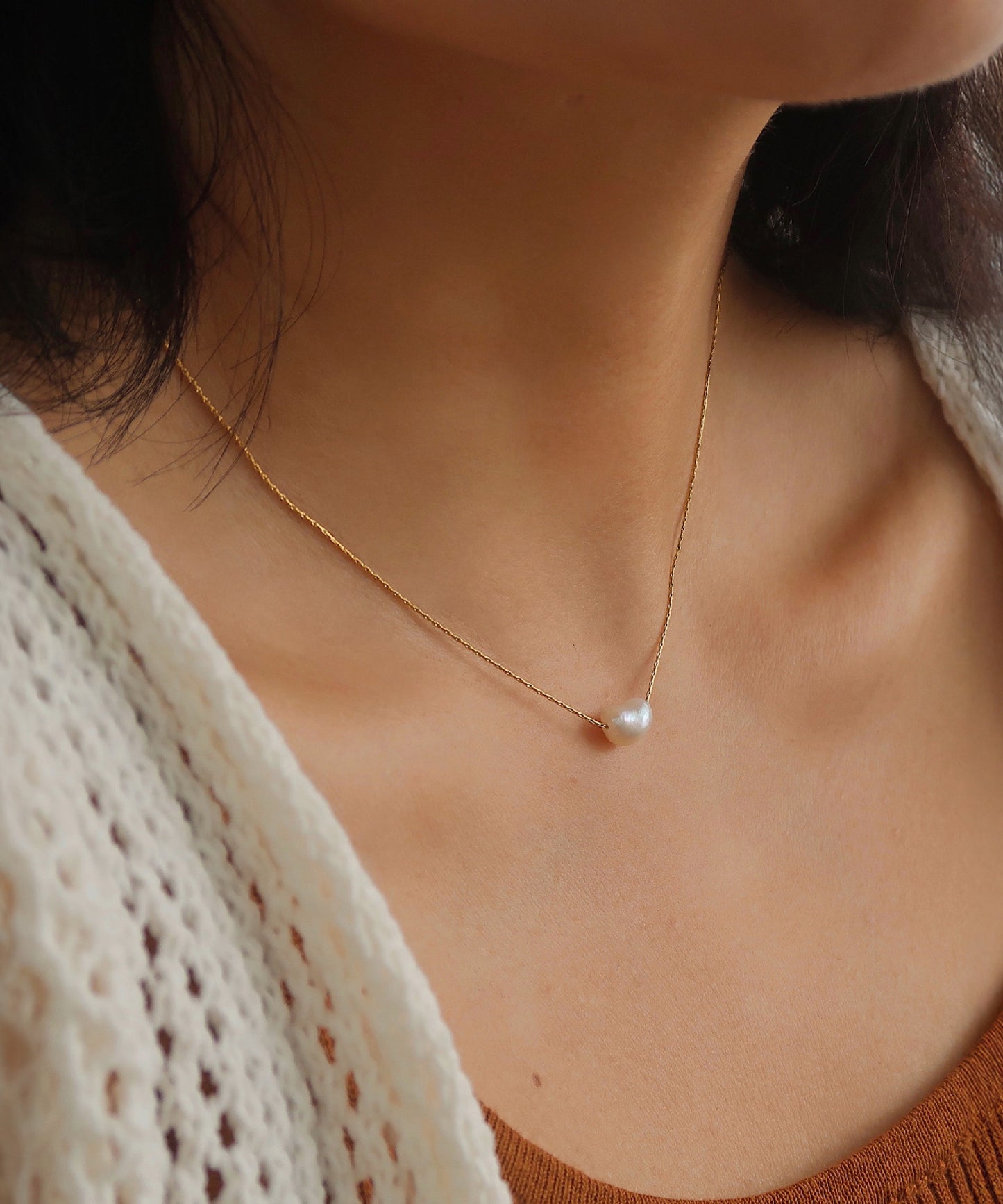 blackdia ocean 淡水バロックパールネックレス