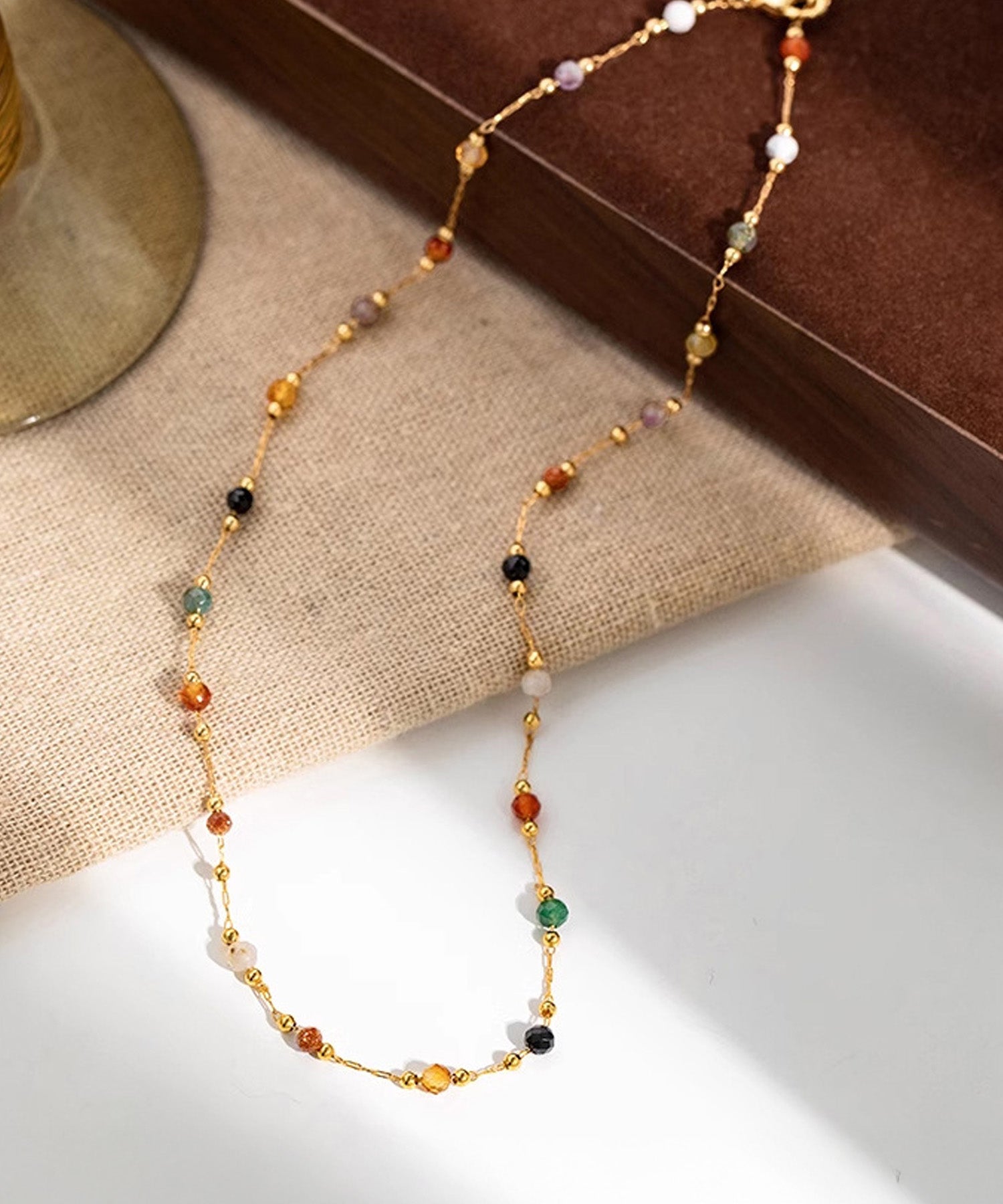 blackdia ocean 天然石ビーズネックレス