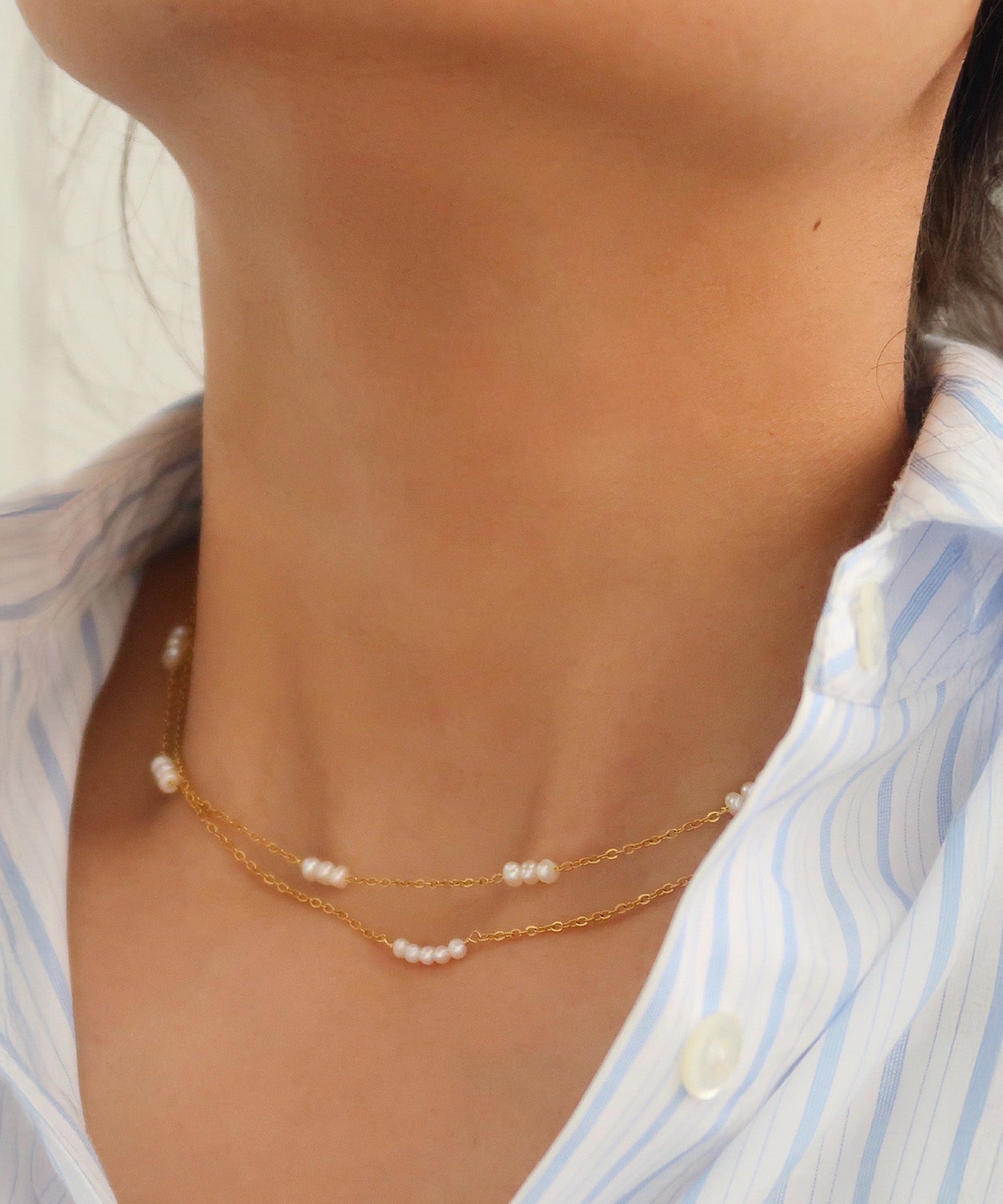 blackdia ocean 淡水パール ポイントネックレス