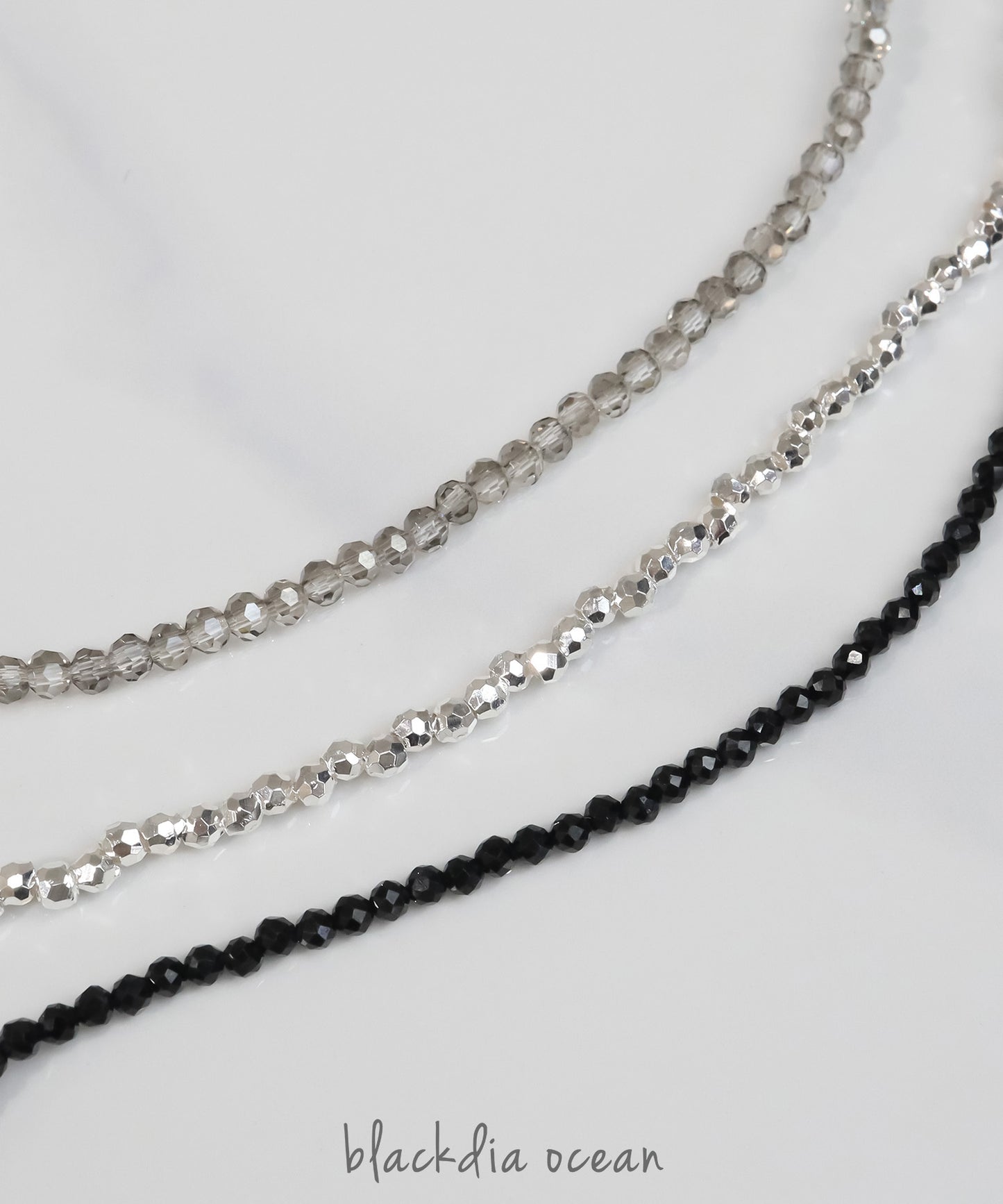 blackdia ocean カットビーズデザインネックレス