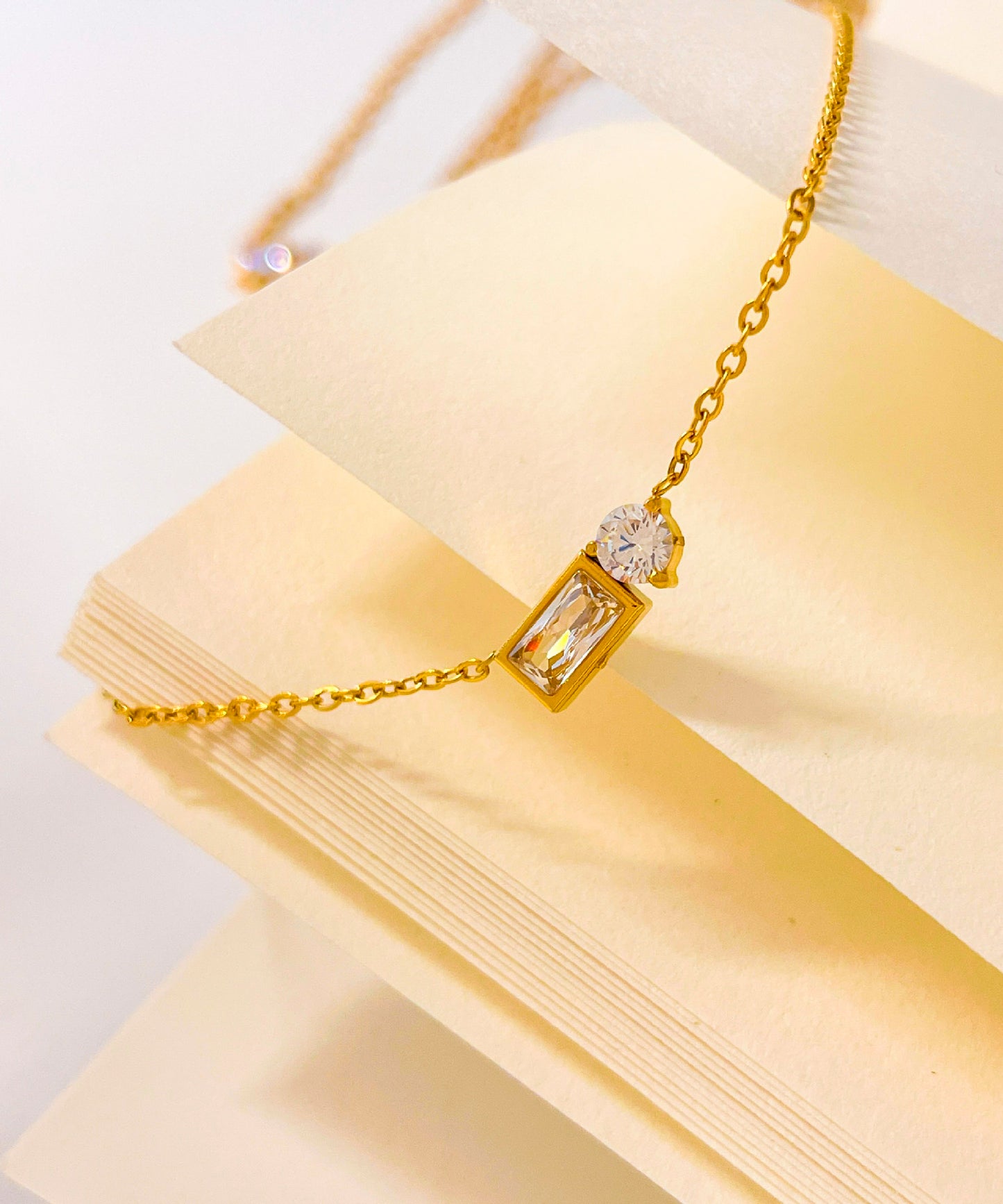 blackdia ocean スクエア＆ストーンネックレス