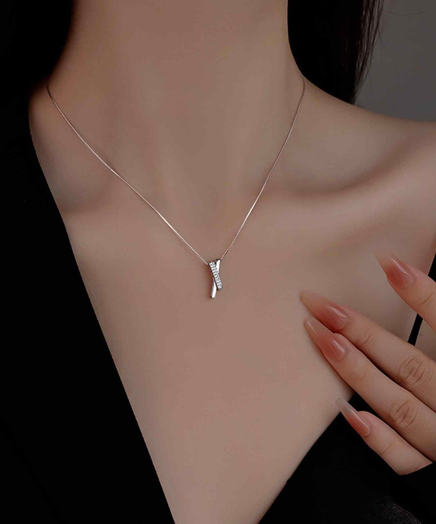 blackdia ocean ダブルモチーフ ストーンネックレス
