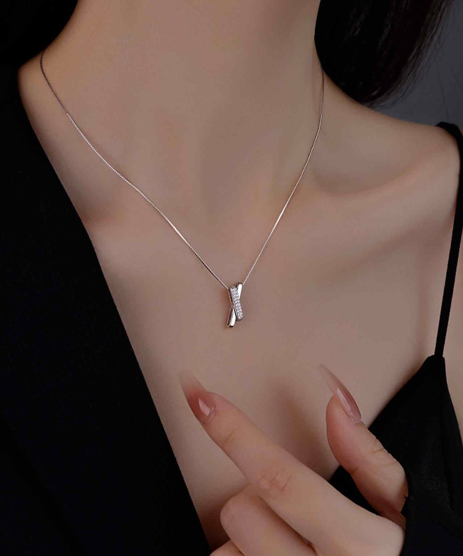 blackdia ocean ダブルモチーフ ストーンネックレス