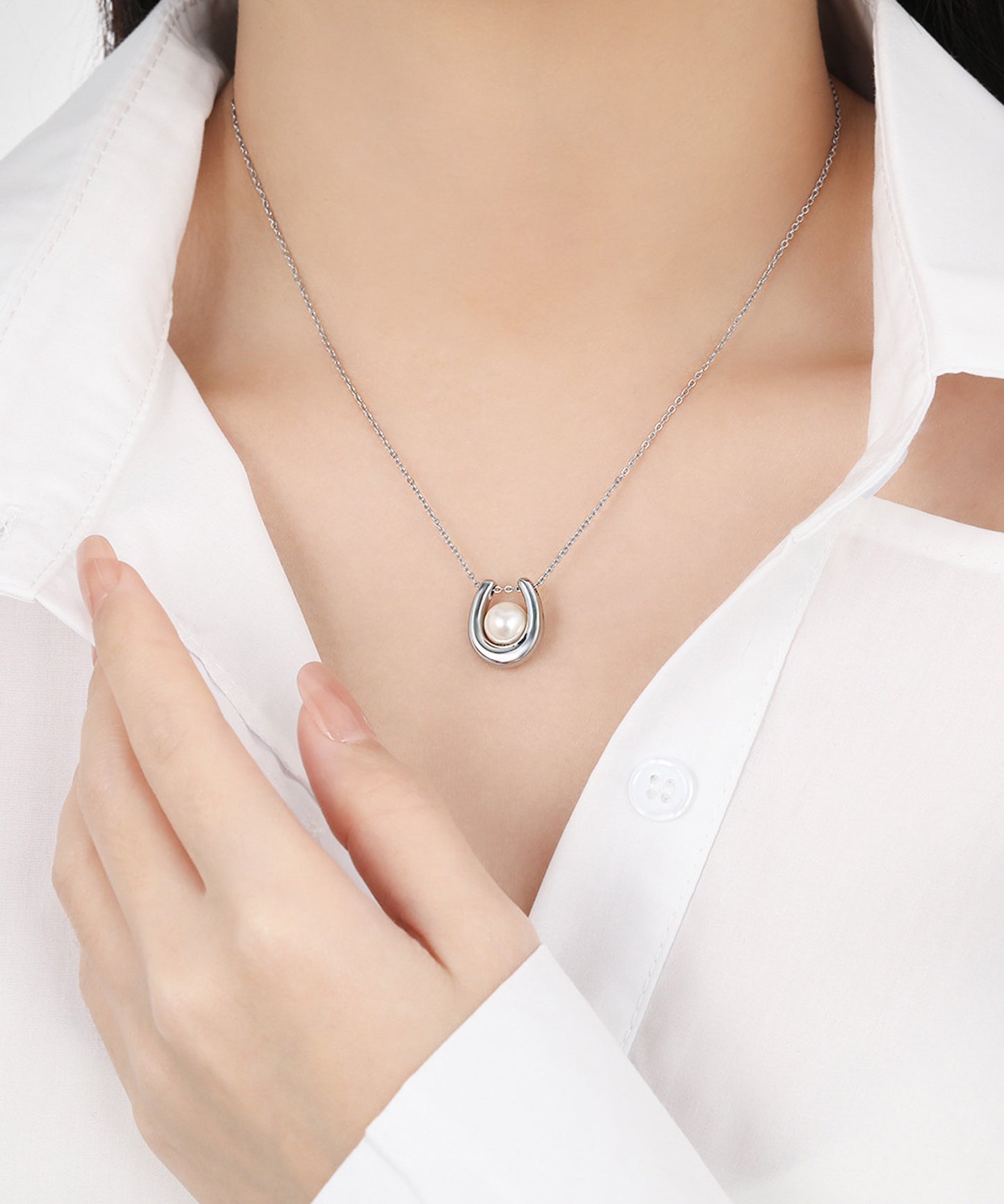 blackdia ocean ホースシューパールネックレス