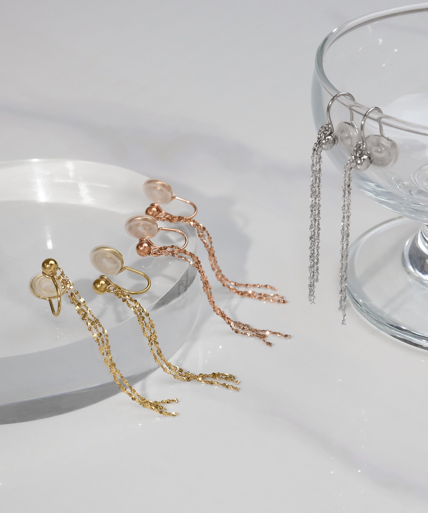 blackdia ocean スキンペタル チェーンピアス/イヤリング