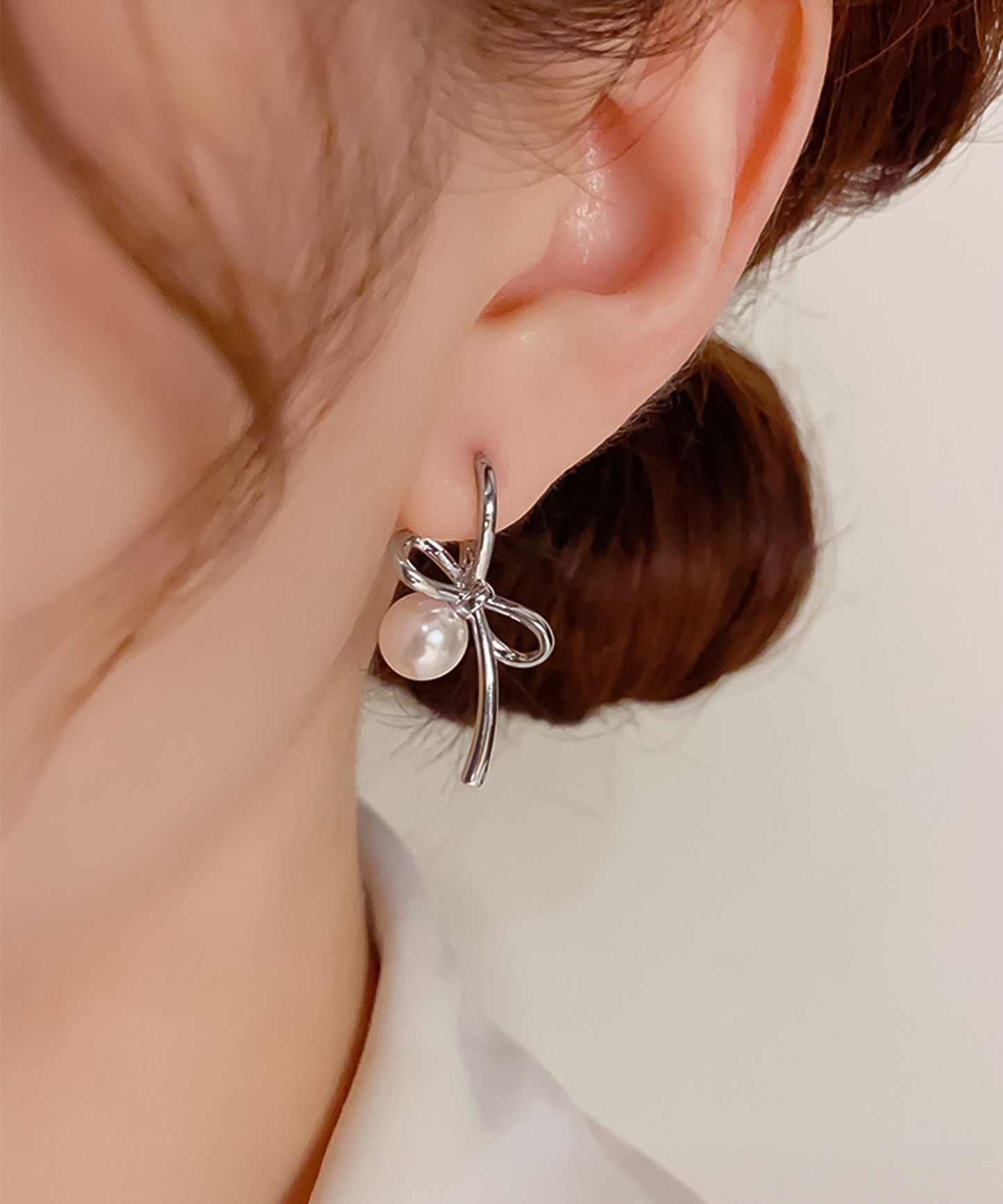 blackdia ocean ニュアンスリボン パールピアス