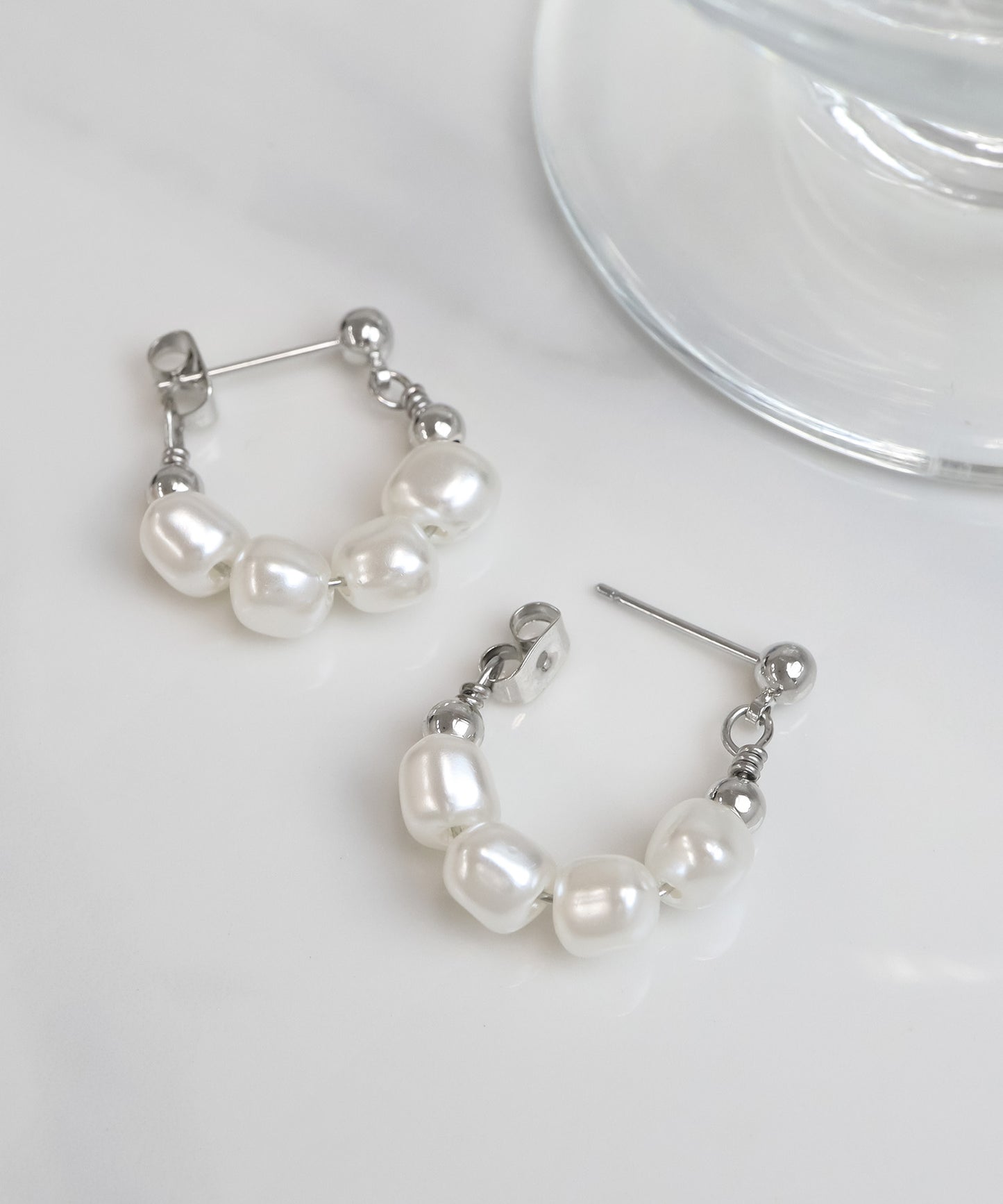 blackdia ocean バロックパール リングピアス