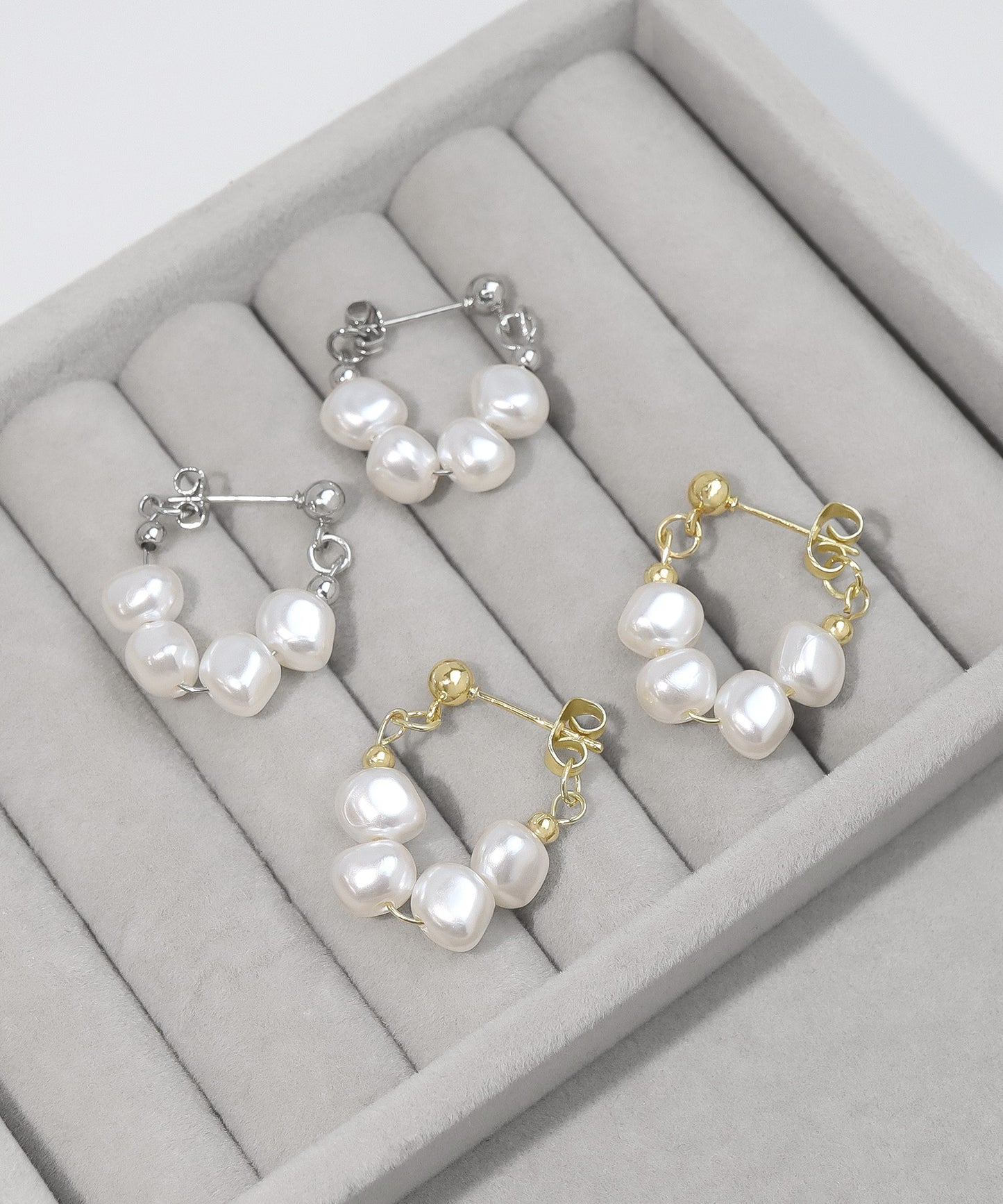 blackdia ocean バロックパール リングピアス