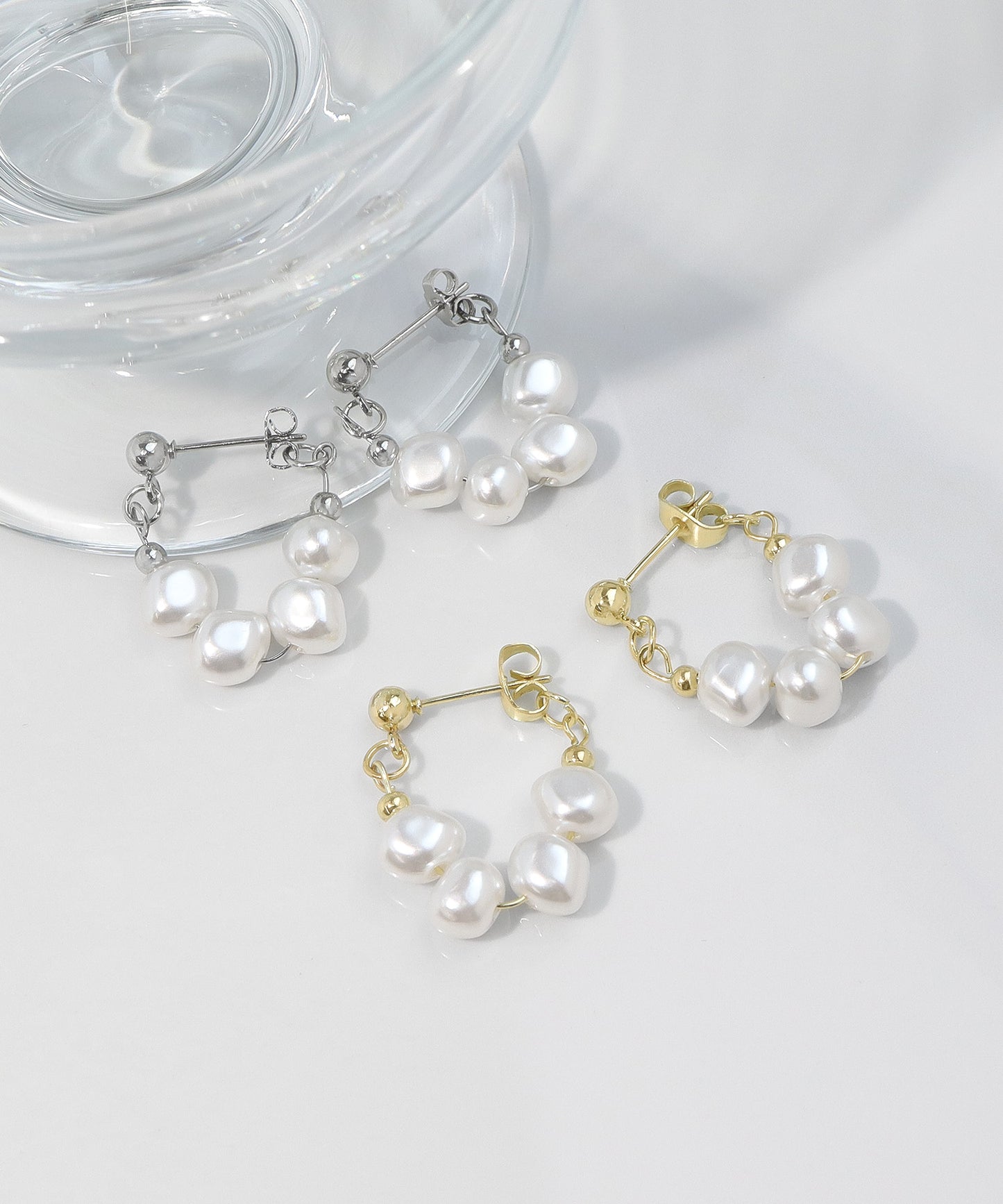 blackdia ocean バロックパール リングピアス