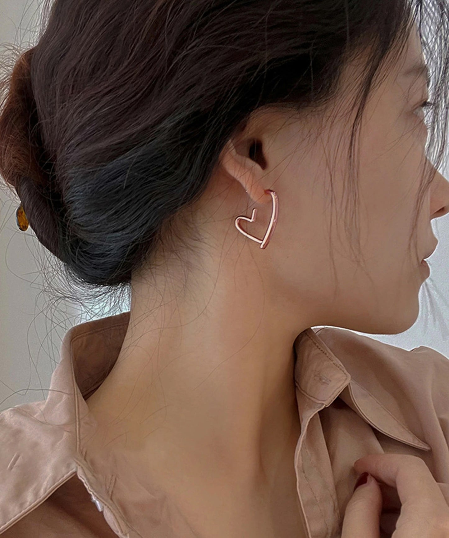 blackdia ocean オープンハート フープピアス/イヤリング