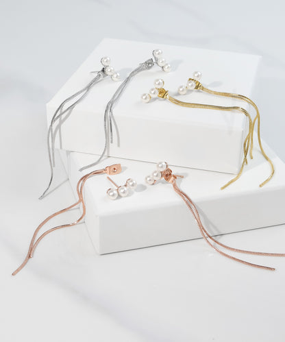 【今週末限定価格】blackdia ocean パール ロングチェーン ピアス/イヤリング