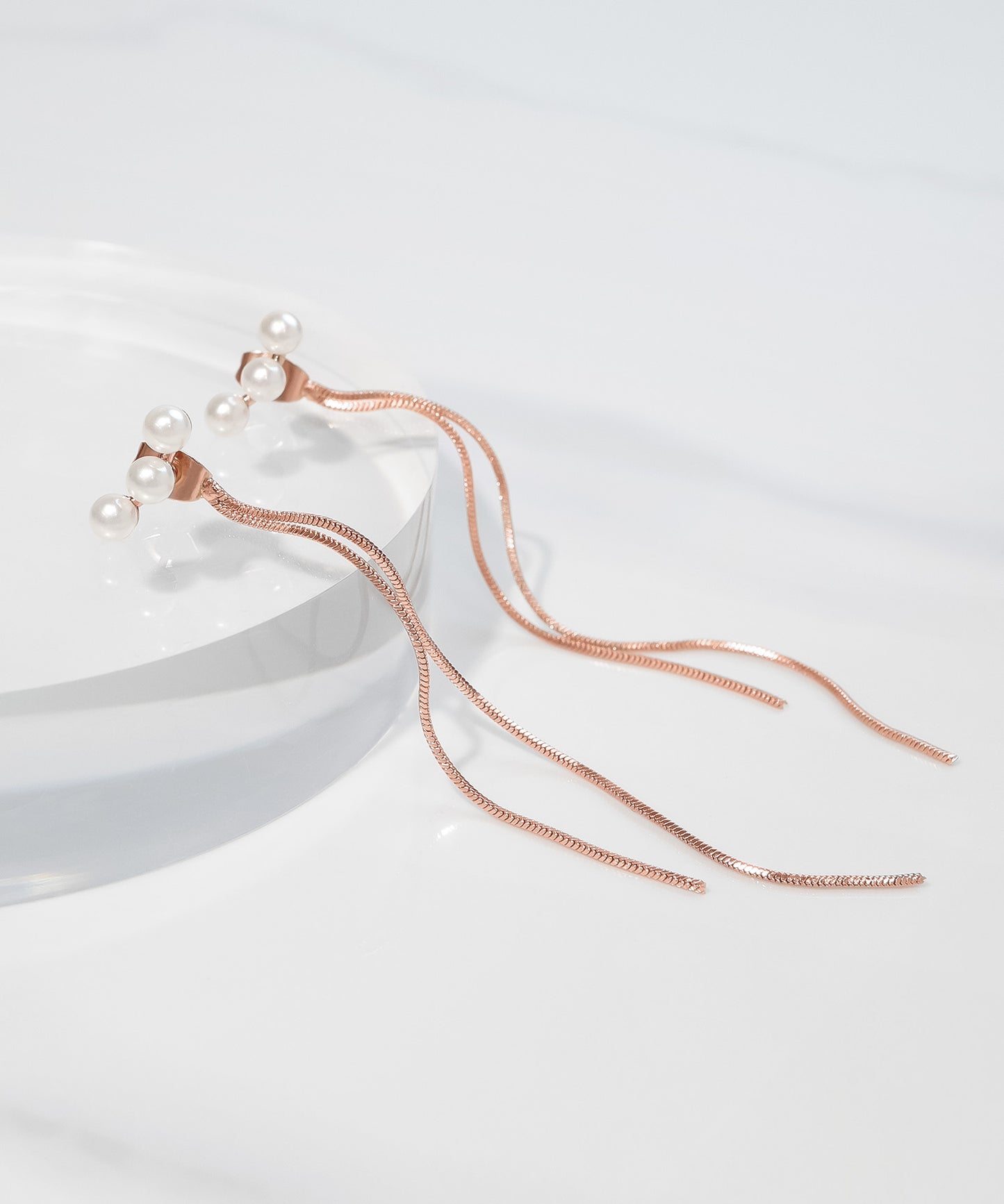 【今週末限定価格】blackdia ocean パール ロングチェーン ピアス/イヤリング