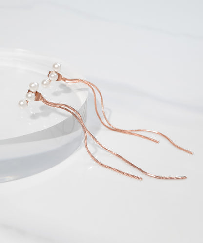 【今週末限定価格】blackdia ocean パール ロングチェーン ピアス/イヤリング