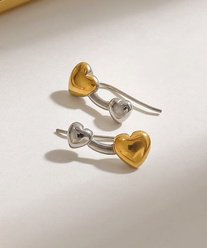 blackdia ocean バイカラーハートピアス