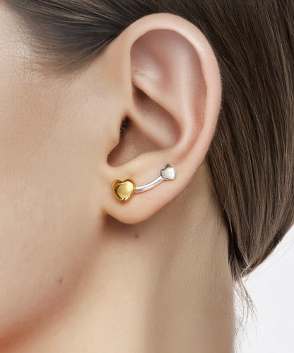 blackdia ocean バイカラーハートピアス