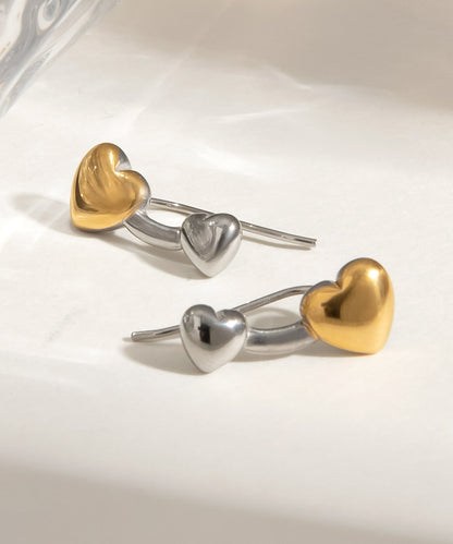 blackdia ocean バイカラーハートピアス