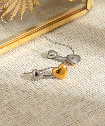 blackdia ocean バイカラーハートピアス