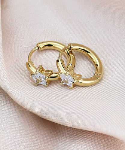 blackdia ocean ポイントジルコニア フープピアス