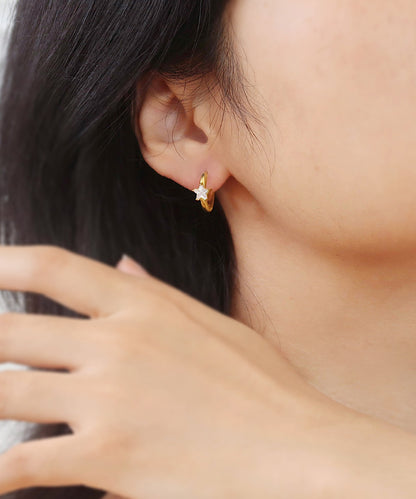 blackdia ocean ポイントジルコニア フープピアス