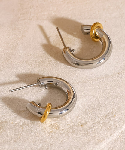 【今週末限定価格】blackdia ocean バイカラー ムーブリング ピアス