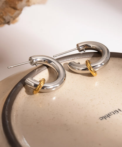 【今週末限定価格】blackdia ocean バイカラー ムーブリング ピアス