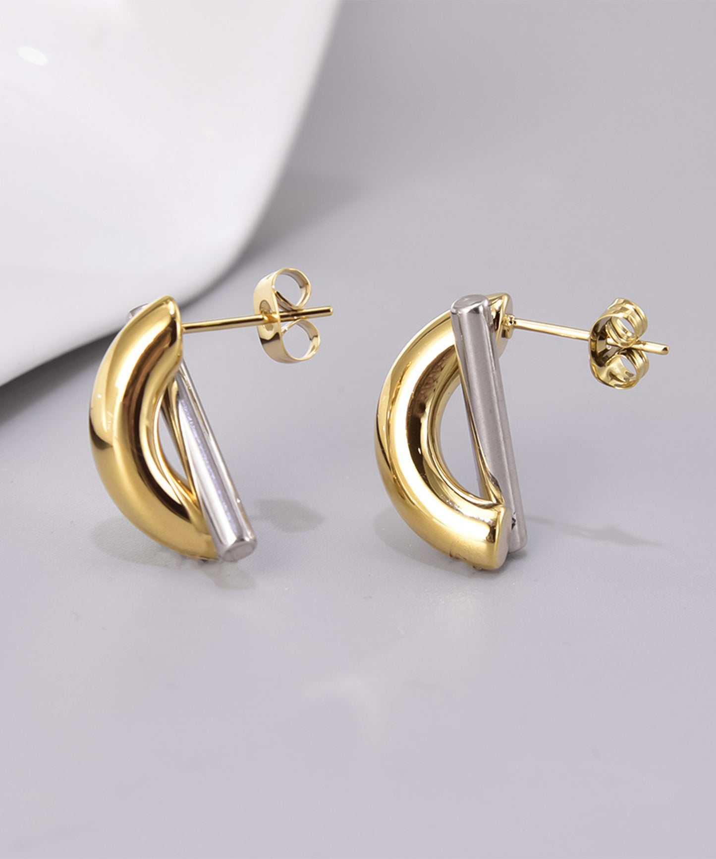 blackdia ocean バイカラー メタルバー フープピアス