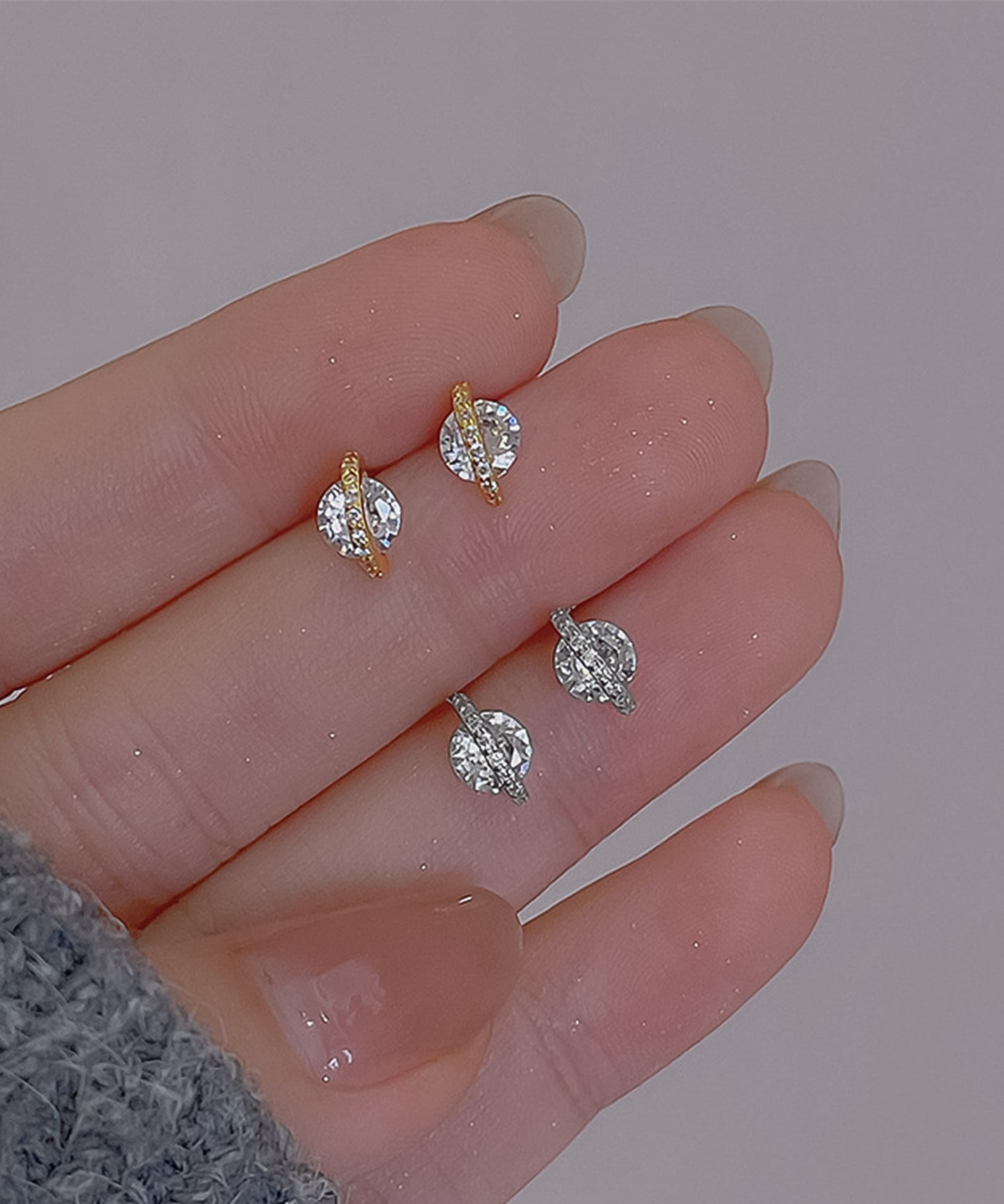 blackdia ocean ジルコニアライン オン カラットピアス